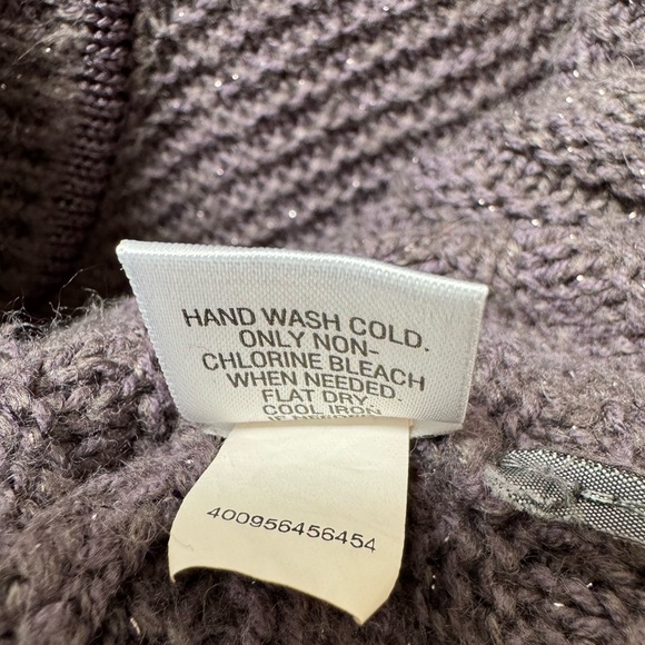 XL Simply Vera Vera Wang Purple Metallic Sweater - Picture 5 of 5